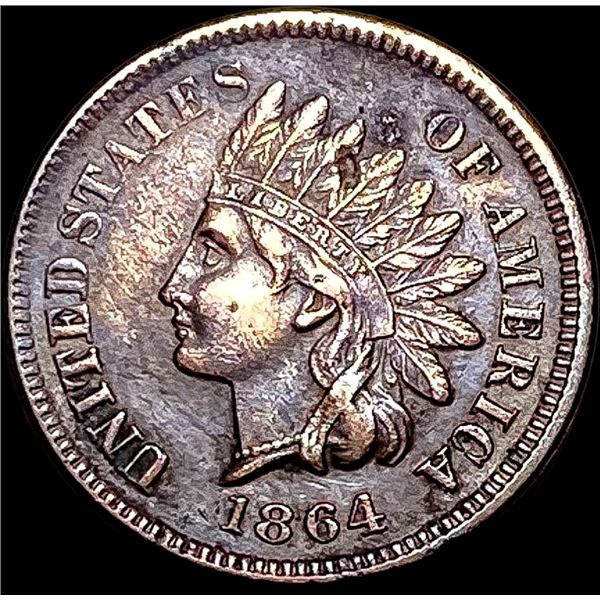 1864 Copper-Nickel Indian Head Cent NEARLY UNCIRCULATED