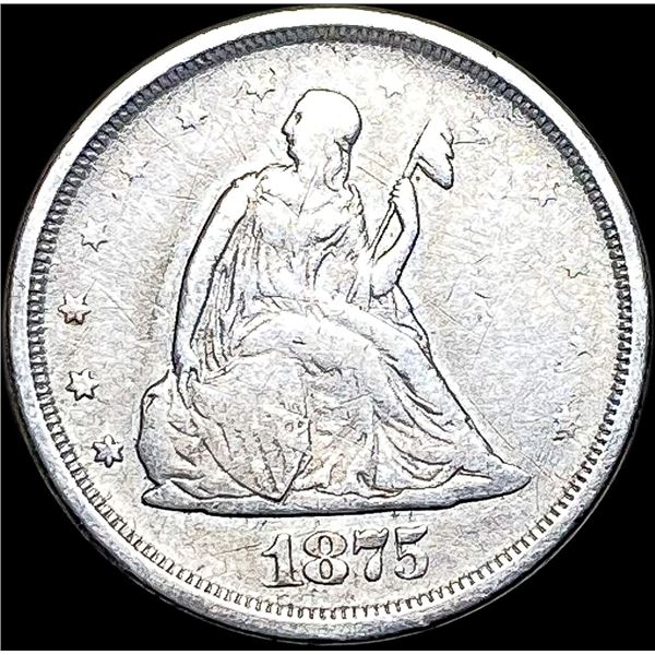 1875-S Silver Twenty Cent Piece NICELY CIRCULATED