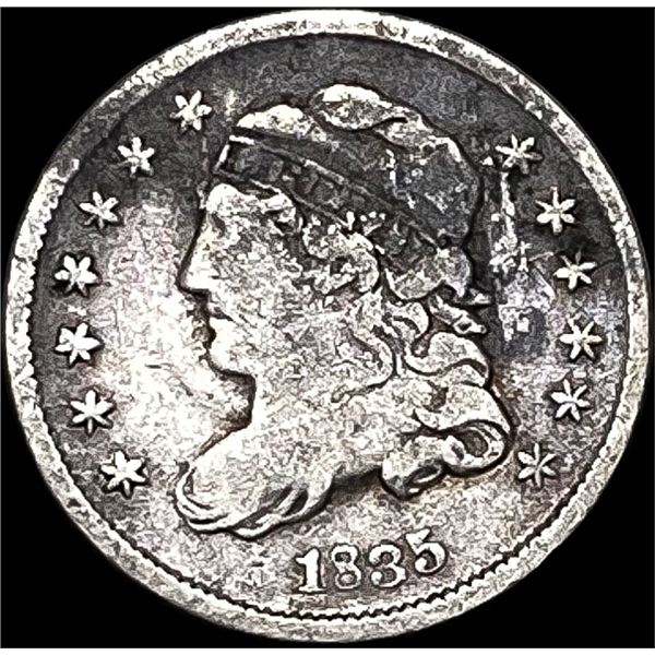 1835 Capped Bust Half Dime C Mint Mark LIGHTLY CIRCULATED