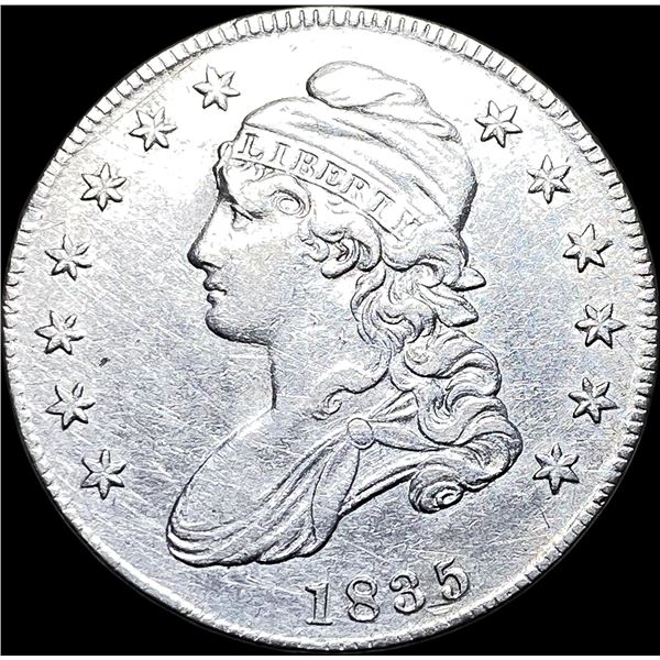 1835 Capped Bust Silver Half Dollar NEARLY UNCIRCULATED