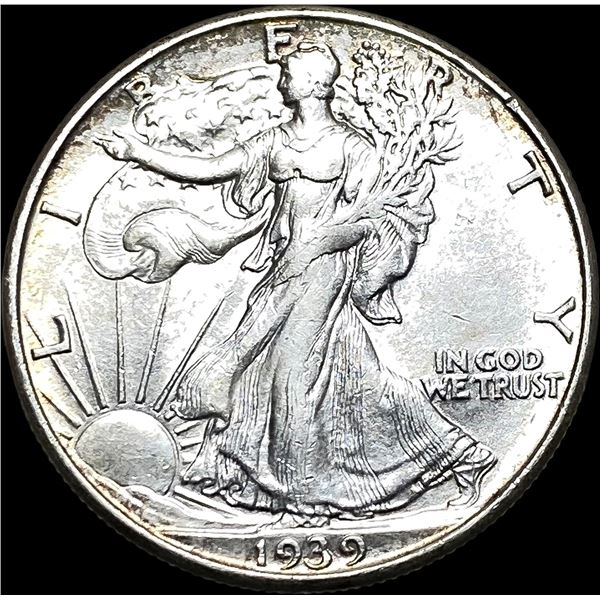 1939-D Silver Half Dollar Walking Liberty CHOICE AU