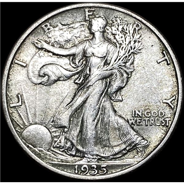 1935-S Silver Walking Liberty Half Dollar CLOSELY UNCIRCULATED