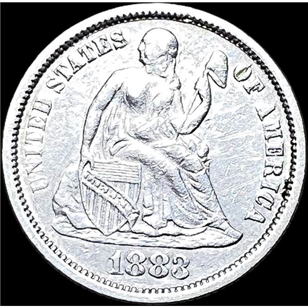 1883 Seated Liberty Dime NEARLY UNCIRCULATED