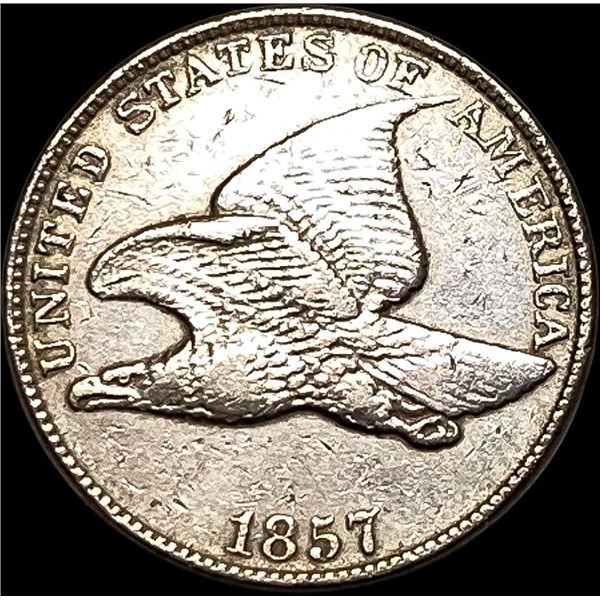 1857 Copper-Nickel Flying Eagle Cent CLOSELY UNCIRCULATED