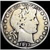 Image 1 : 1913 Silver Half Dollar (Barber) NICELY CIRCULATED