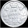 Image 2 : 1881 Canada Silver 10 Cents NICELY CIRCULATED