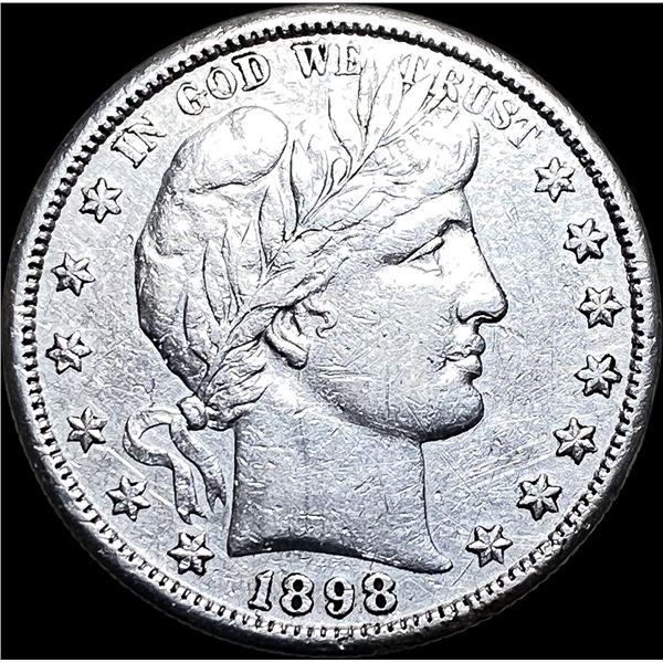 1898-S Silver Barber Half Dollar NEARLY UNCIRCULATED