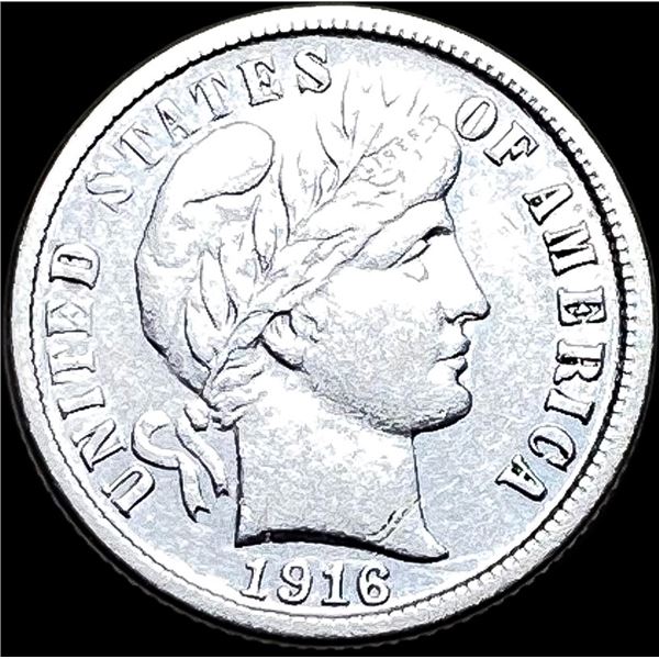 1916-S Silver Barber Dime NEARLY UNCIRCULATED