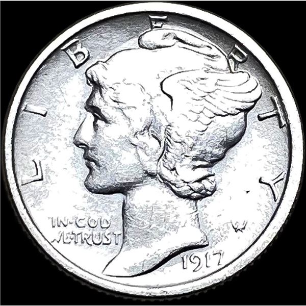1917-S Silver Mercury Dime CLOSELY UNCIRCULATED