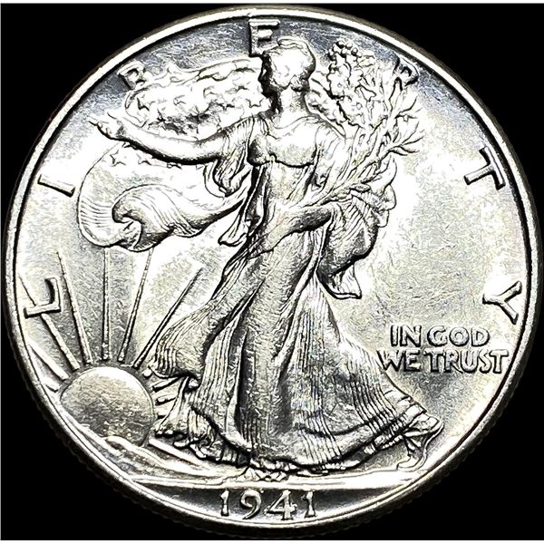 1941-D Silver Walking Liberty Half Dollar CLOSELY UNCIRCULATED