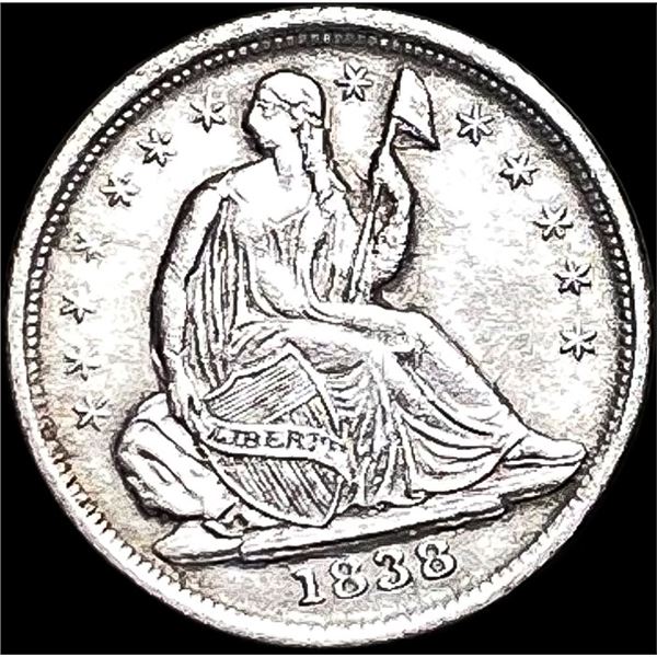 1838 Silver Half Dime CLOSELY UNCIRCULATED