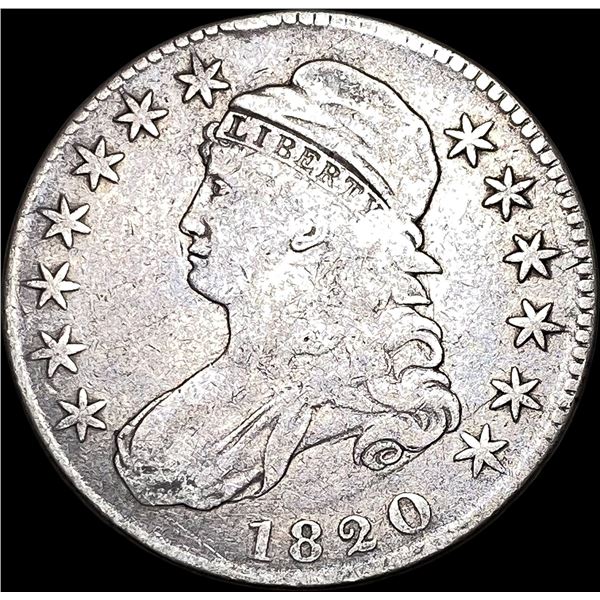 1820 Capped Bust Half Dollar LIGHTLY CIRCULATED