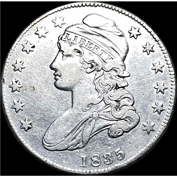 1835 Capped Bust Silver Half Dollar NEARLY UNCIRCULATED