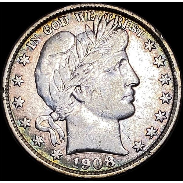 1908-O Silver Barber Half Dollar NEARLY UNCIRCULATED