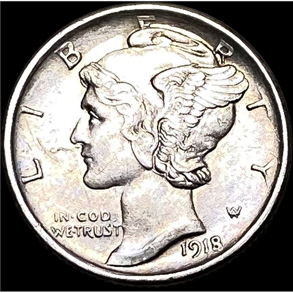 1918-S Silver Mercury Dime CLOSELY UNCIRCULATED
