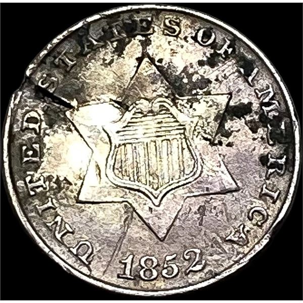 1852 Silver Three-Cent Piece CLOSELY UNCIRCULATED