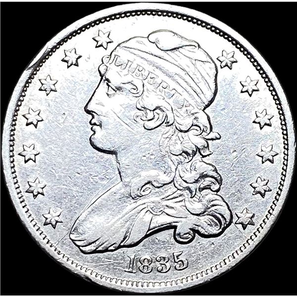 1835 Capped Bust Silver Quarter CLOSELY UNCIRCULATED