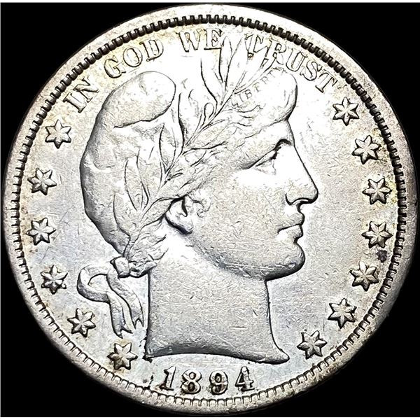 1894-O Silver Barber Half Dollar LIGHTLY CIRCULATED