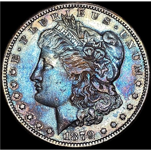 1879 Toned Silver Morgan Dollar CLOSELY UNCIRCULATED