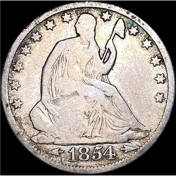 1854-O Silver Seated Liberty Half Dollar NICELY CIRCULATED