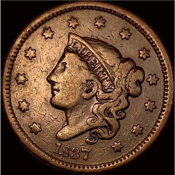 1837 Coronet Head Large Cent LIGHTLY CIRCULATED