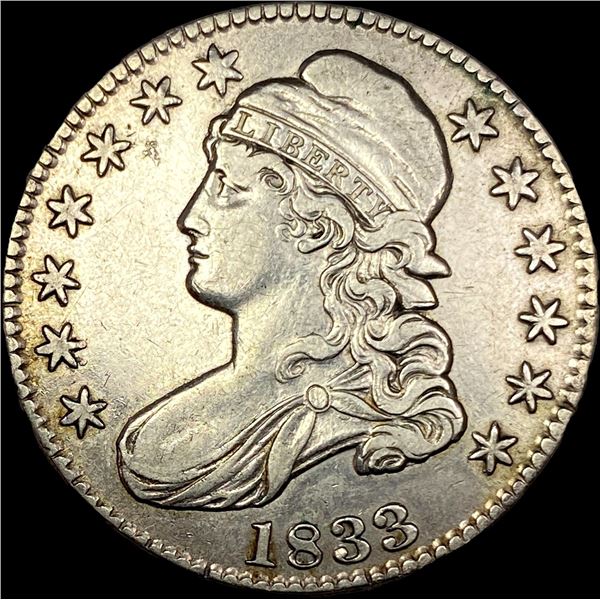 1833 Silver Half Dollar (Capped Bust) CLOSELY UNCIRCULATED