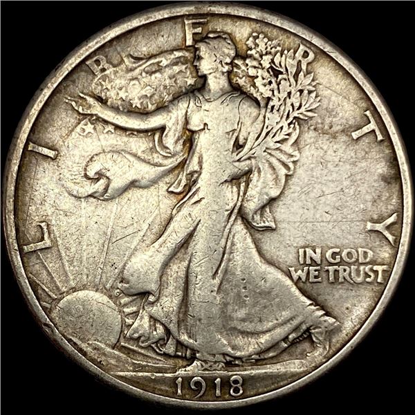 1918 Walking Liberty Half Dollar NEARLY UNCIRCULATED