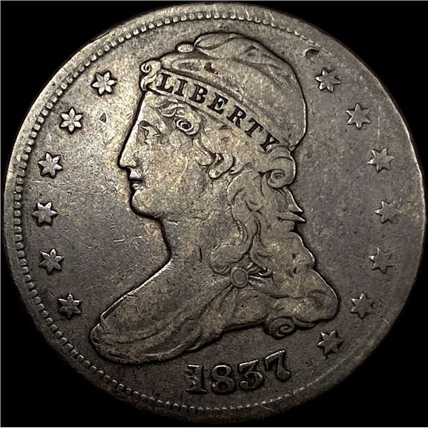 1837 Capped Bust Half Dollar LIGHTLY CIRCULATED