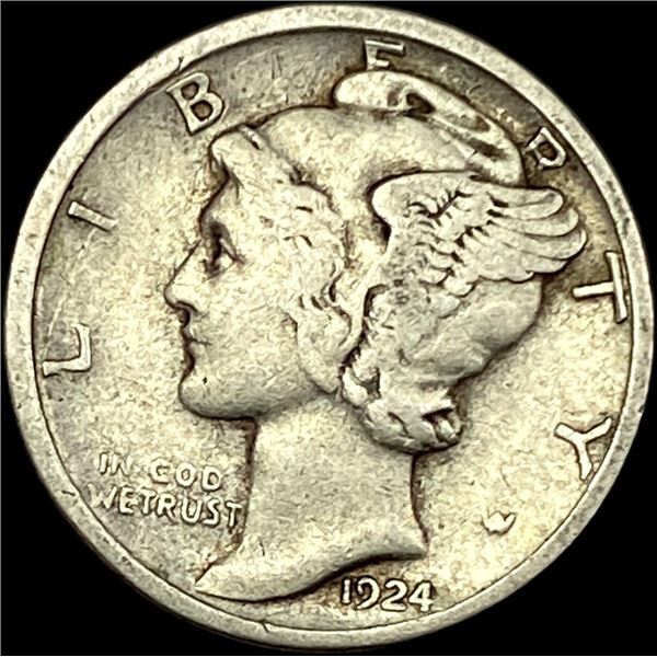 1924-D Silver Mercury Dime NEARLY UNCIRCULATED