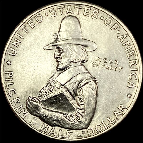 1920 Silver Pilgrim Tercentenary Half Dollar CLOSELY UNCIRCULATED