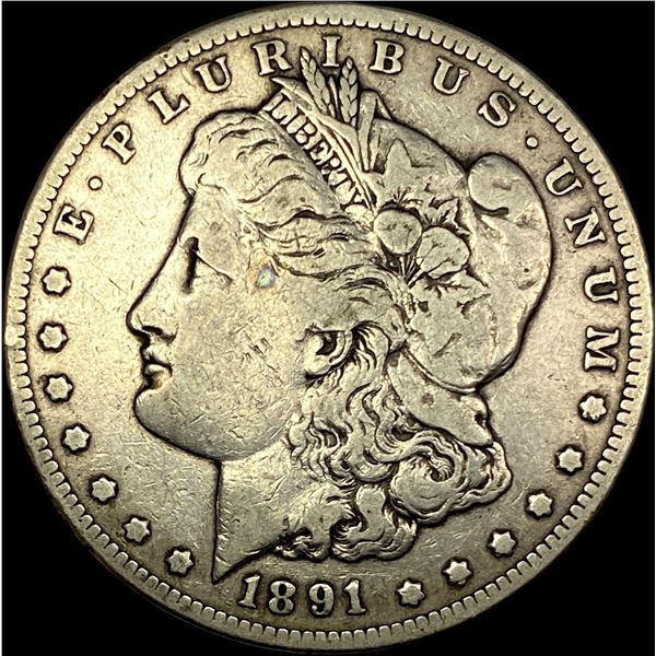 1891-CC Silver Morgan Dollar LIGHTLY CIRCULATED