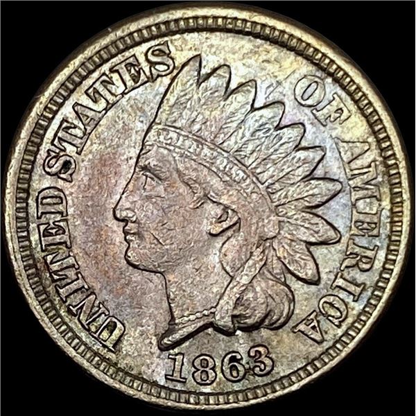 1863 Copper-Nickel Indian Head Cent CLOSELY UNCIRCULATED