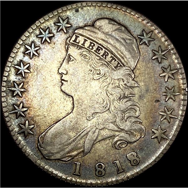 1818 Capped Bust Half Dollar NEARLY UNCIRCULATED