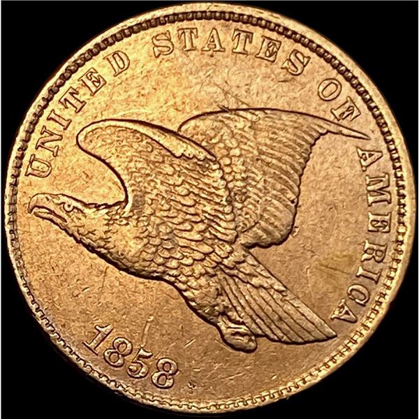 1858 Copper-Nickel Flying Eagle Cent NEARLY UNCIRCULATED