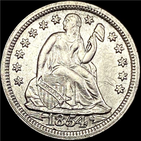 1854 Arrows Seated Liberty Dime CLOSELY UNCIRCULATED
