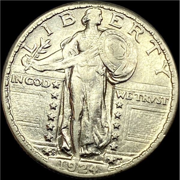 1924-S Silver Standing Liberty Quarter CLOSELY UNCIRCULATED