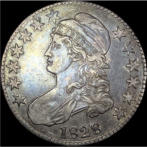 1828 Capped Bust Half Dollar NEARLY UNCIRCULATED