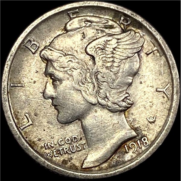 1918-S Silver Mercury Dime CLOSELY UNCIRCULATED