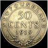Image 2 : 1919-C Silver 50 Cents Newfoundland LIGHTLY CIRCULATED