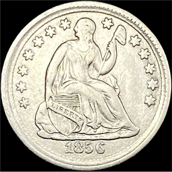 1856 Seated Liberty Silver Half Dime NEARLY UNCIRCULATED