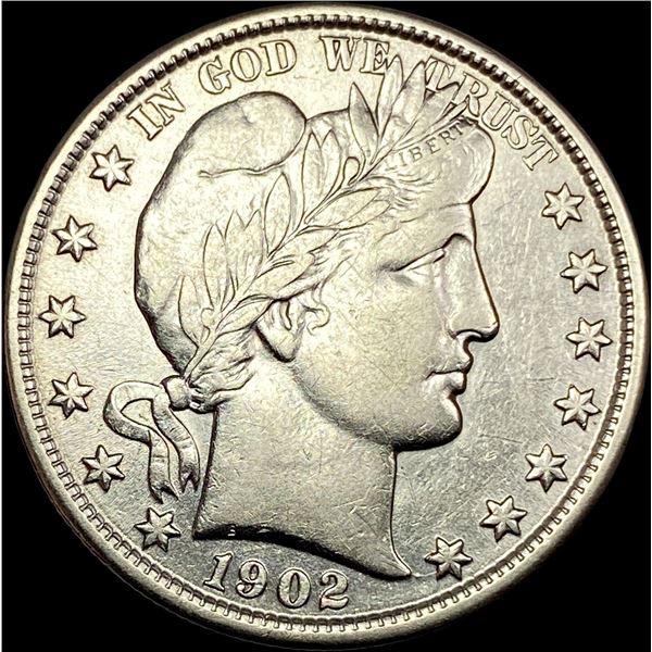 1902 Barber Silver Half Dollar CLOSELY UNCIRCULATED