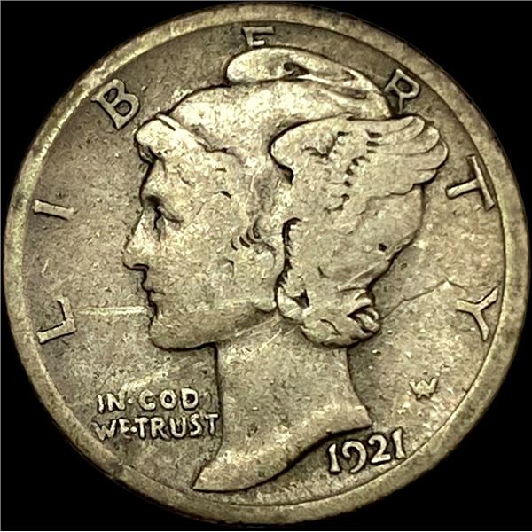 1921 Silver Mercury Dime LIGHTLY CIRCULATED