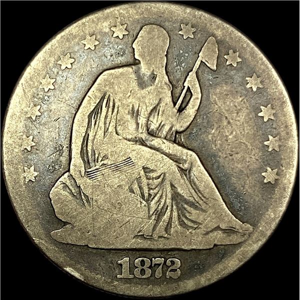 1872-CC Silver Half Dollar NICELY CIRCULATED