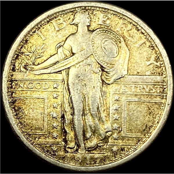 1917 Type 1 Standing Liberty Quarter NEARLY UNCIRCULATED