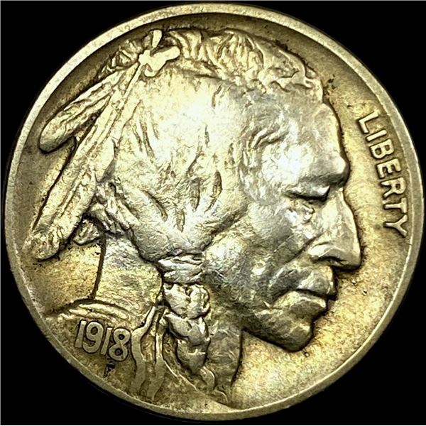 1918-D Buffalo Nickel NEARLY UNCIRCULATED