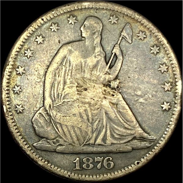 1876-CC Silver Half Dollar LIGHTLY CIRCULATED