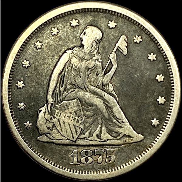 1875-S Silver Twenty Cents NEARLY UNCIRCULATED