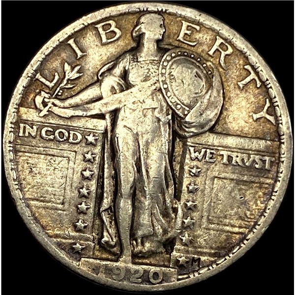 1920-M Standing Liberty Silver Quarter NEARLY UNCIRCULATED