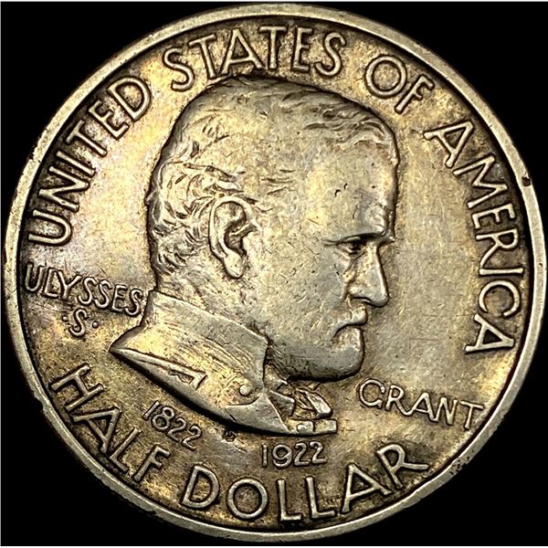 1922-S Silver Half Dollar Grant Commemorative NEARLY UNCIRCULATED