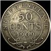 Image 2 : 1909 Silver 50 Cents Newfoundland NICELY CIRCULATED